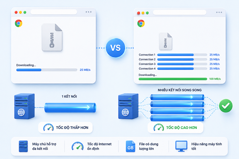 Chrome //flags parallel downloading có thực sự giúp tải nhanh hơn không?