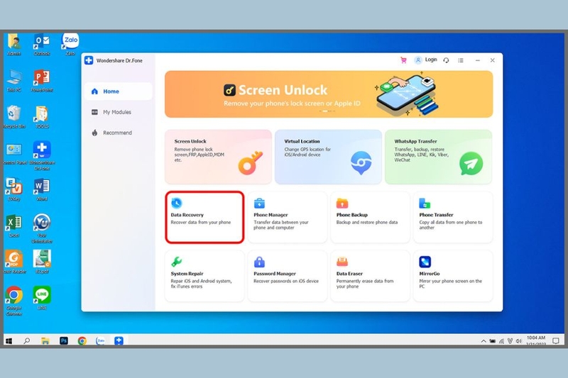 chọn Data Recovery