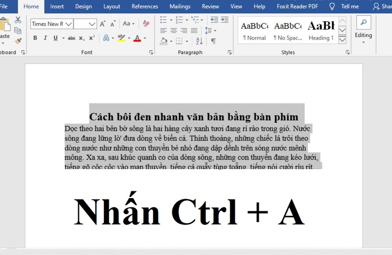 chọn nhanh 1 câu trong đoạn văn Word 3