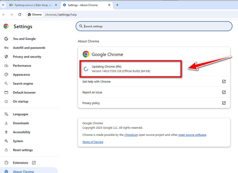 Google Chrome bị giật màn hình - 03