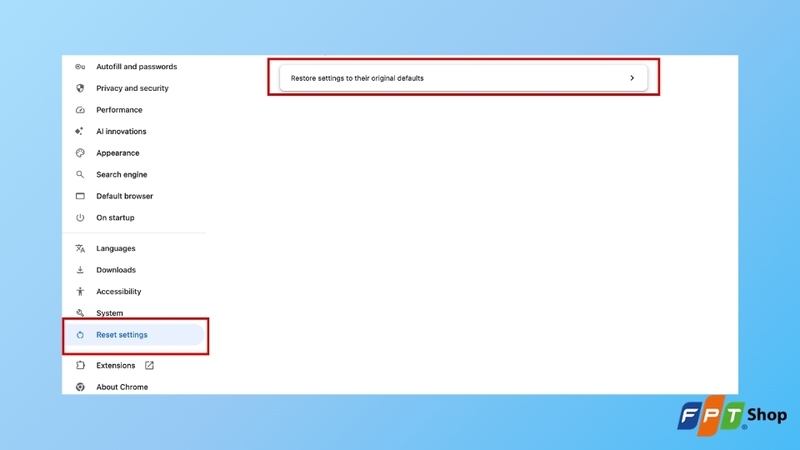 Cập nhật hoặc đặt lại Chrome