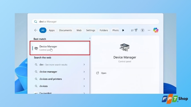 Mở Device Manager