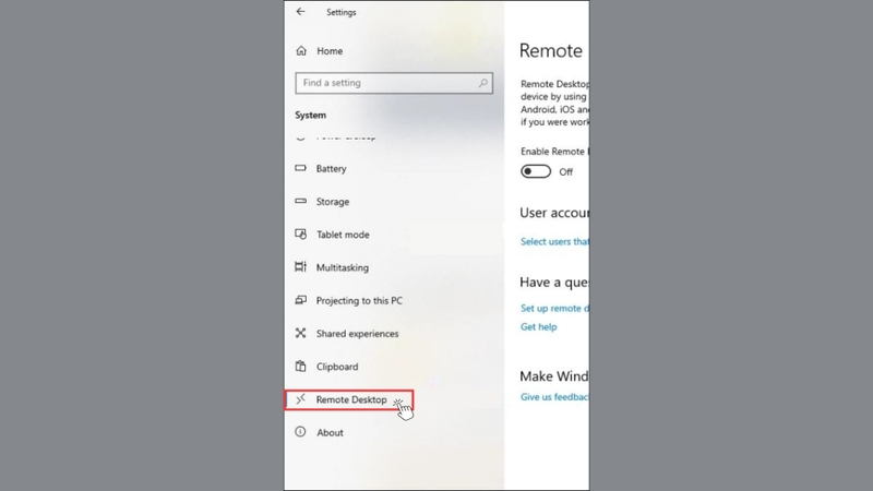 Mở Settings trên máy tính