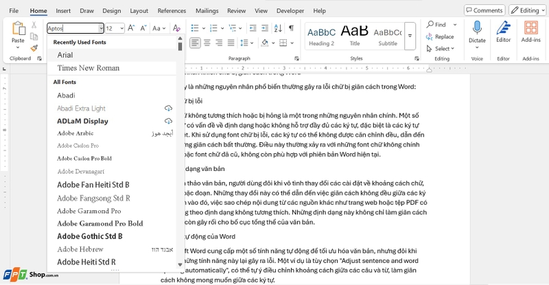 Chữ bị giãn cách trong Word ảnh 7