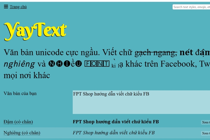 chữ kiểu FB 8