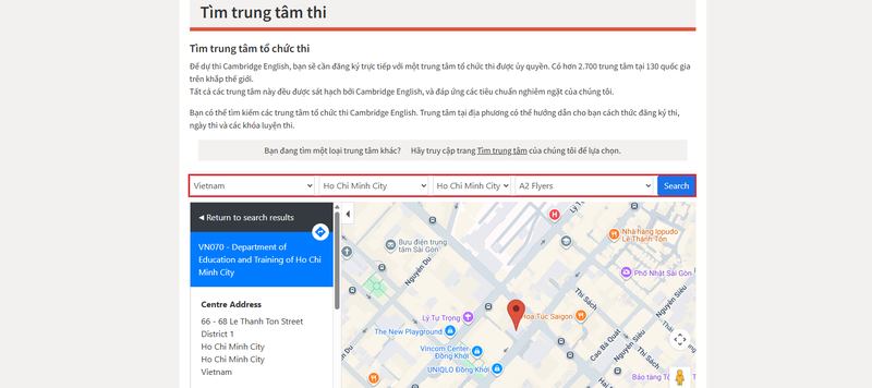 Địa điểm thi