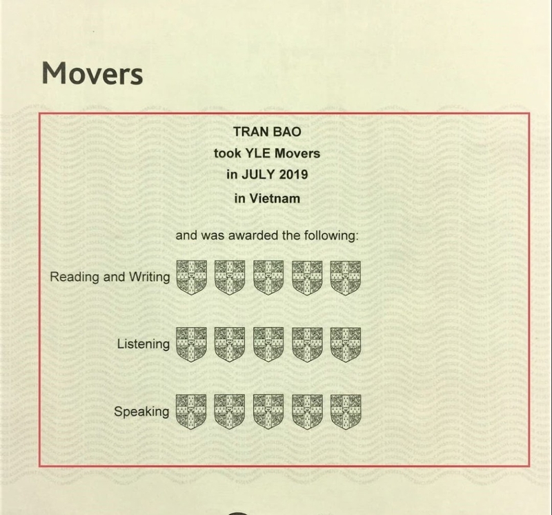 Chứng chỉ Movers 3