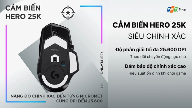 Độ nhạy và độ chính xác cao của chuột logitech