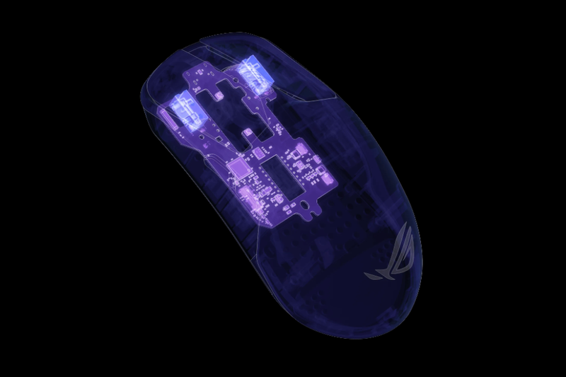 Chuột Gaming không dây Asus ROG Harpe Ace Extreme Switch quang ROG Micro bền bỉ và đồng đều
