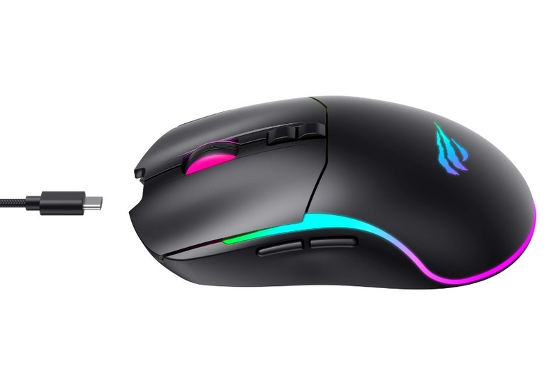Chuột gaming không dây Havit MS1020WB - Cảm biến quang học 10000 DPI, tùy chỉnh linh hoạt