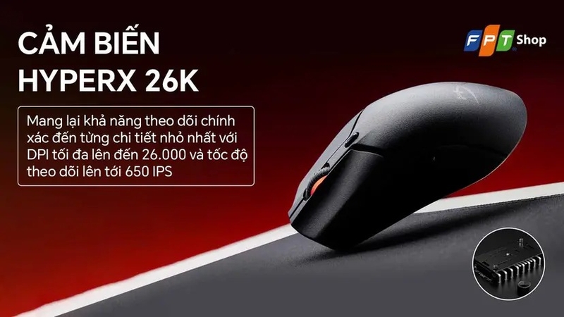 Chuột HyperX cảm biến HyperX 26K với độ chính xác vượt trội
