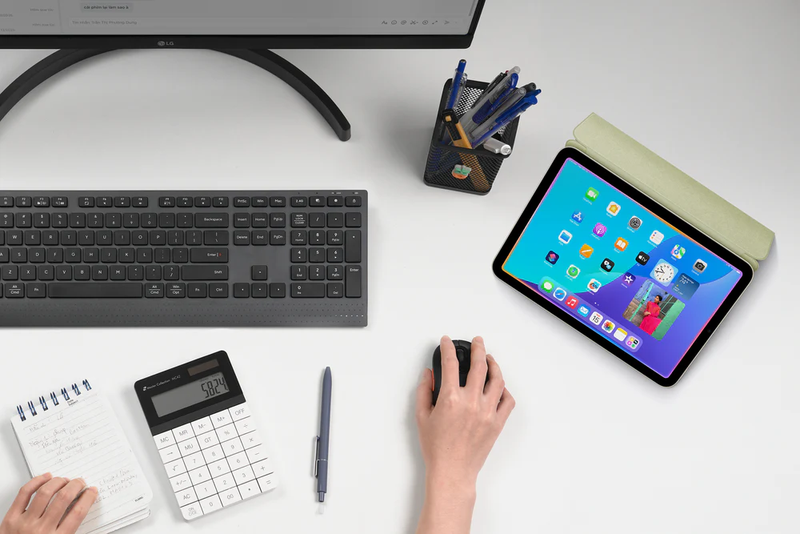 Chuột không dây HyperWork Core Click Kết nối đa chế độ, chuyển đổi nhanh giữa thiết bị