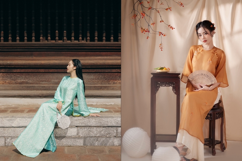chụp ảnh Tết với áo dài cách tân 8