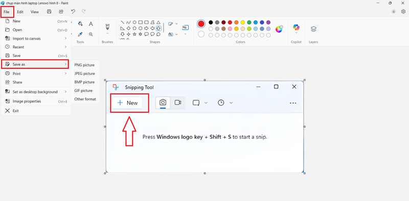 chụp màn hình laptop Lenovo hình 9