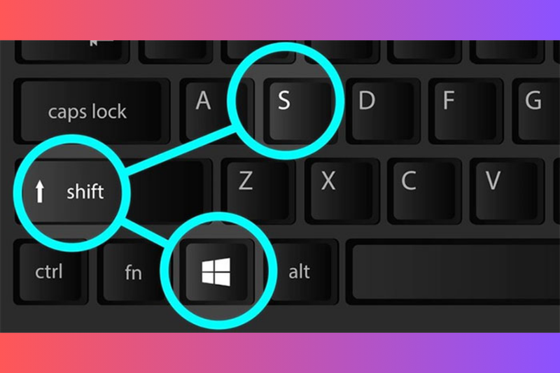 chụp một phần màn hình bằng phím tắt Windows + Shift + S