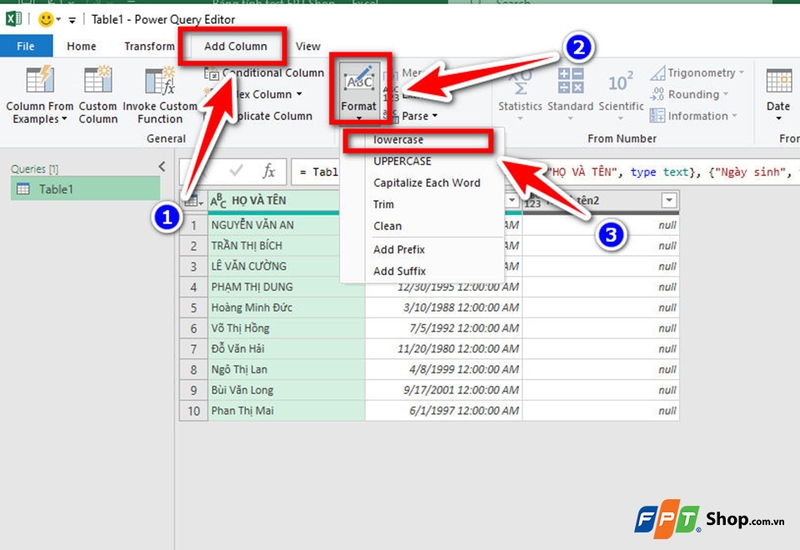 Chuyển chữ hoa thành chữ thường trong Excel - 08