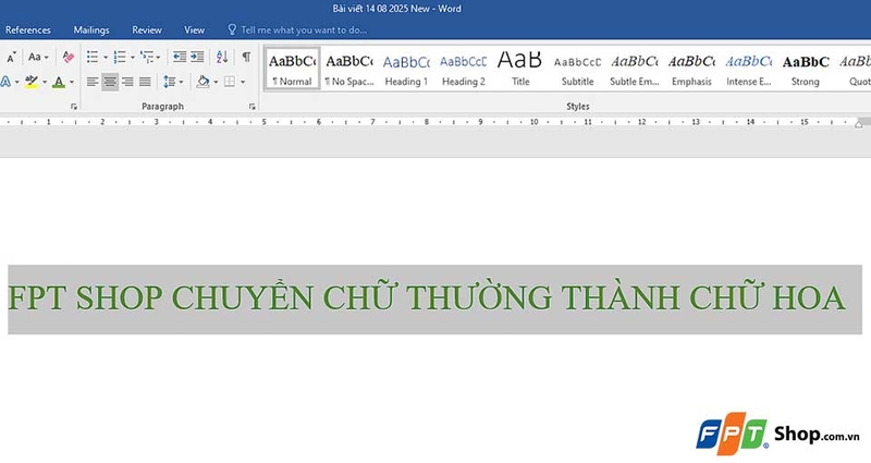 Chuyển chữ thường thành chữ hoa trong Word - 04