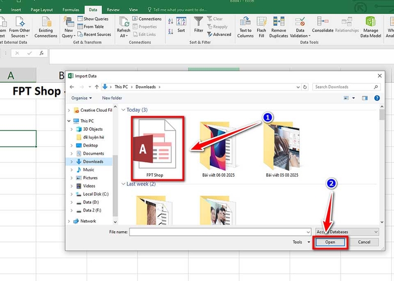Cách nhập dữ liệu Access vào Excel - 05