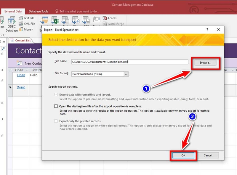Cách nhập dữ liệu Access vào Excel - 01