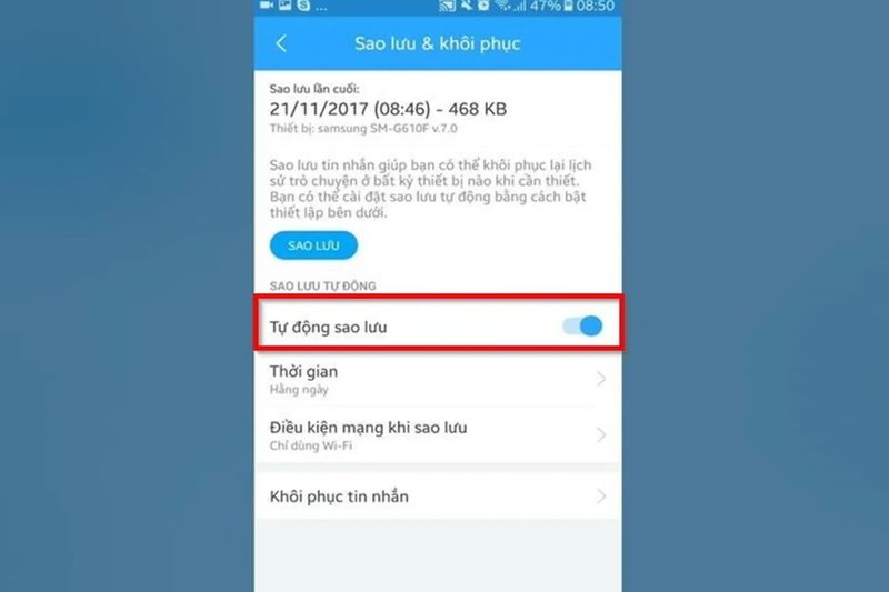 Chuyển dữ liệu Zalo từ máy tính sang điện thoại (2)