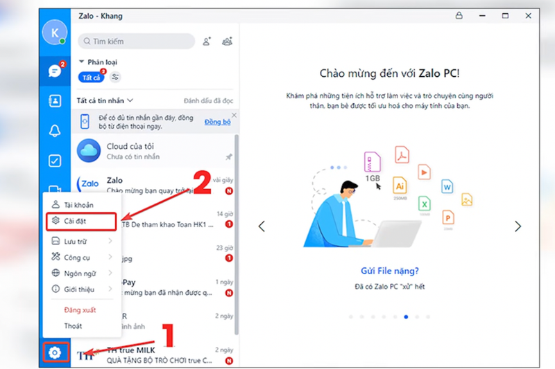 Chuyển dữ liệu Zalo từ máy tính sang điện thoại (3)