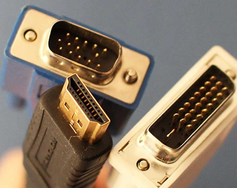 Chuyển bằng VGA, DVI hoặc bộ chuyển đổi cho thiết bị đời cũ
