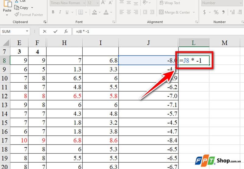Chuyển số âm thành dương trong Excel - 06