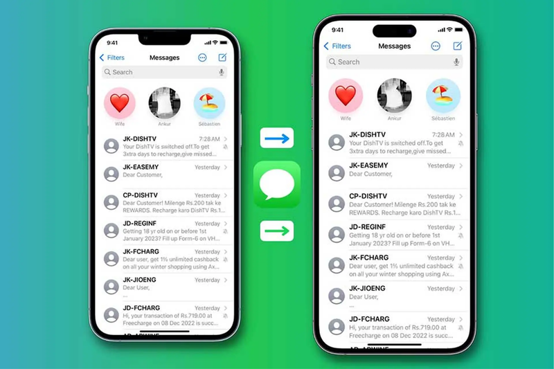 chuyển tin nhắn từ iPhone cũ sang iPhone mới 1