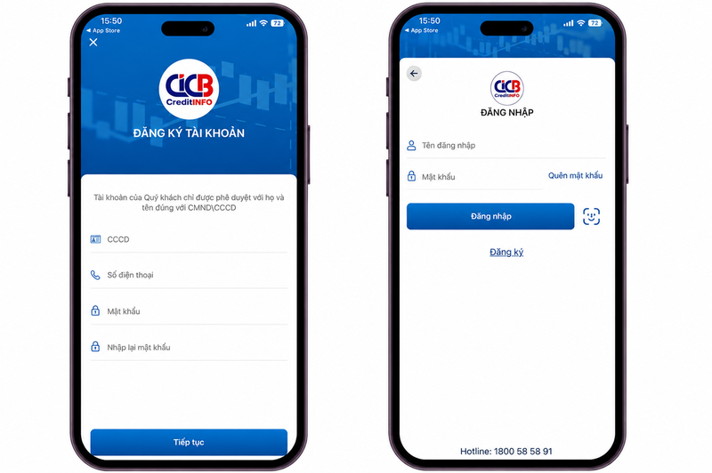 Tra cứu bằng ứng dụng CIC  - bước 2