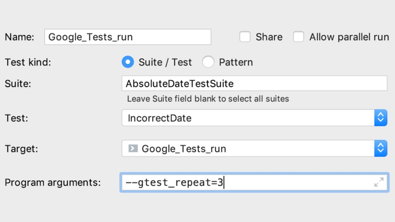 Hỗ trợ Google Test