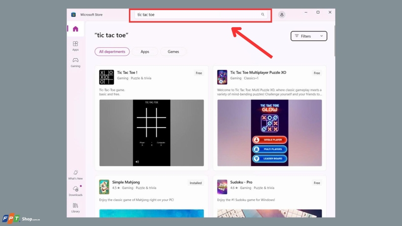 Truy cập Microsoft Store