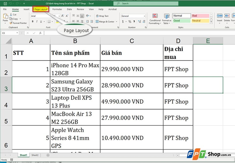 Cách giữ hàng cố định trong Excel - Ảnh 06