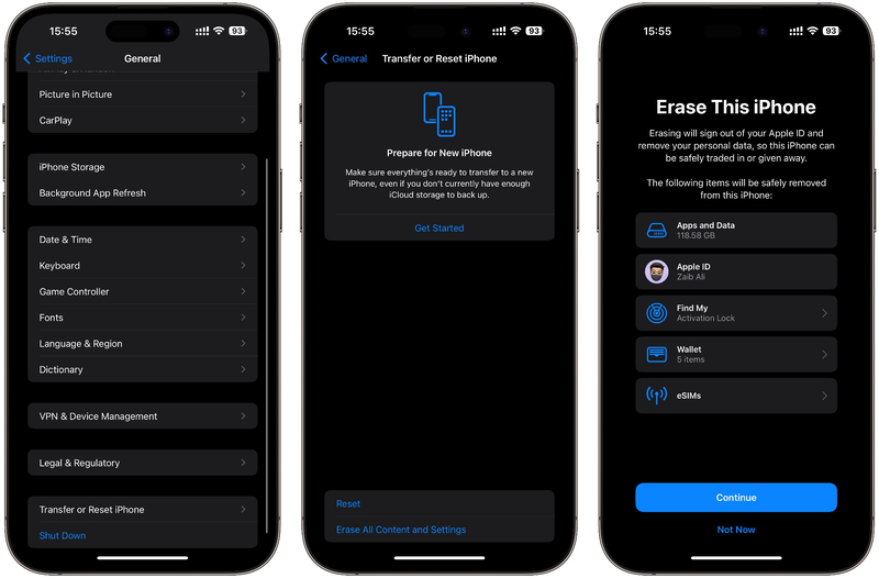 Khôi phục cài đặt gốc trên điện thoại iPhone