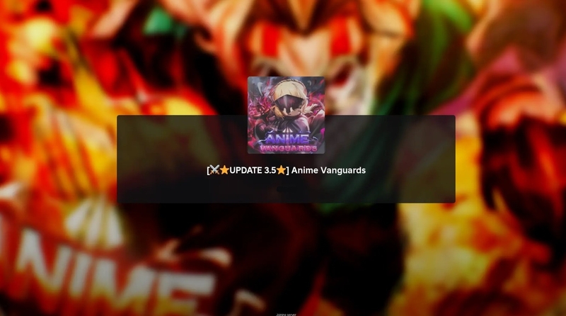 mà hình sự kiện tặng code Anime Vanguards