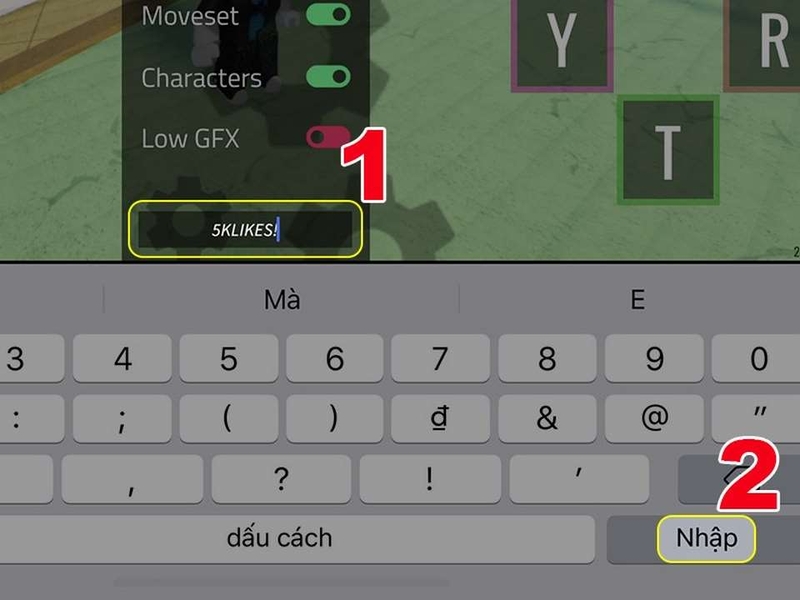 Thực hiện nhập code game đổi quà