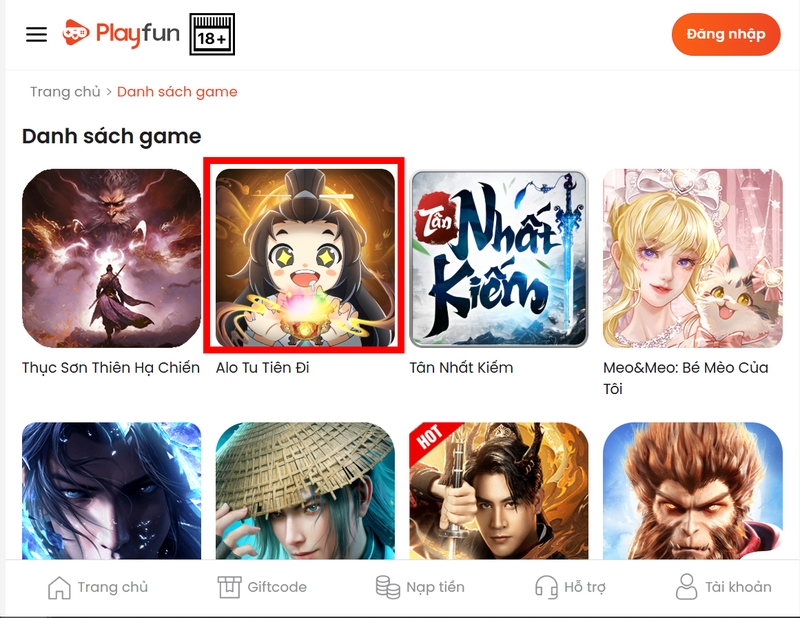 Code Alo Tu Tiên Đi hình 4