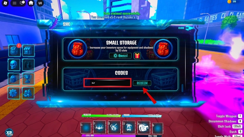 Hướng dẫn cách nhập Code Arise Ragnarok chi tiết
