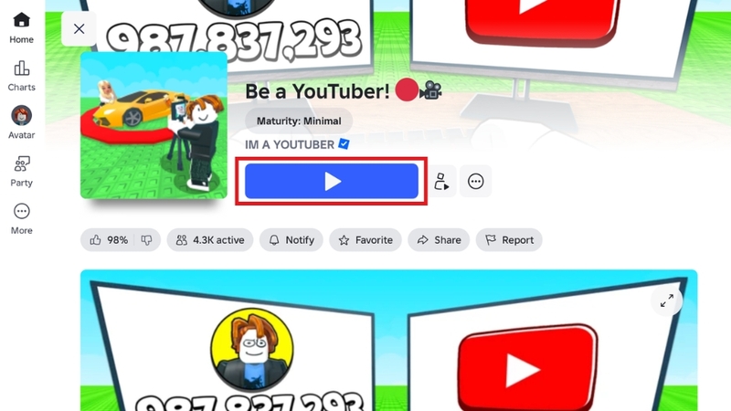 Bước 2: Khởi chạy game Be a YouTuber