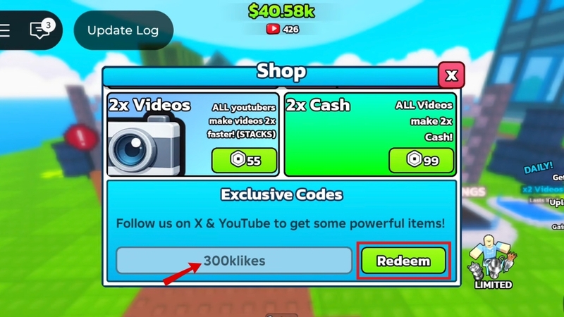 Bước 5: Nhập mã code và nhận thưởng