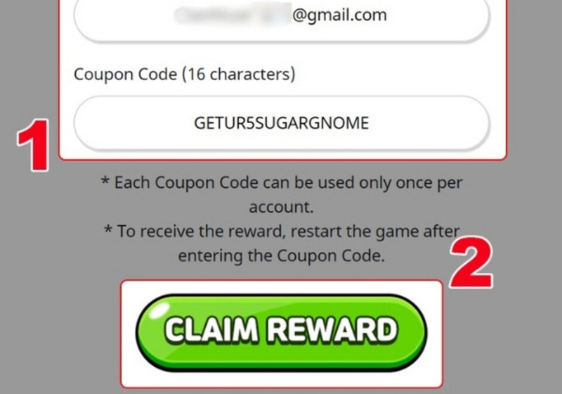 Truy cập vào trang nhập code chính thức