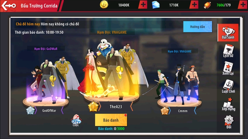 code Đấu Trường Hải Tặc 3D hình 1