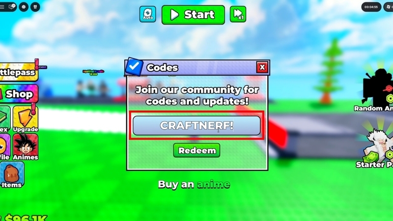 Nhập chính xác mã code