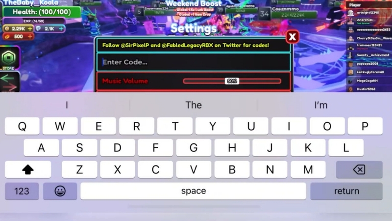 Nhập code vào dòng Enter Code