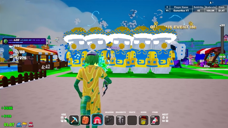 Game có hệ thống tiến hóa trái cây đa dạng