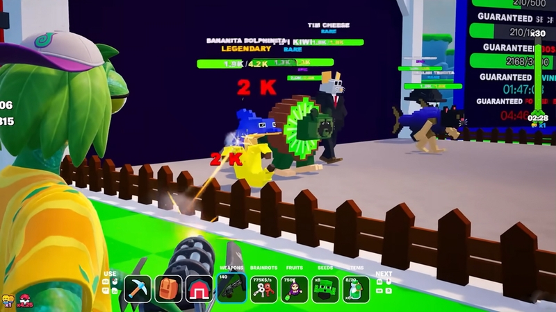 Fortnite Fruits vs Brainrots mang đến trải nghiệm giải trí thú vị