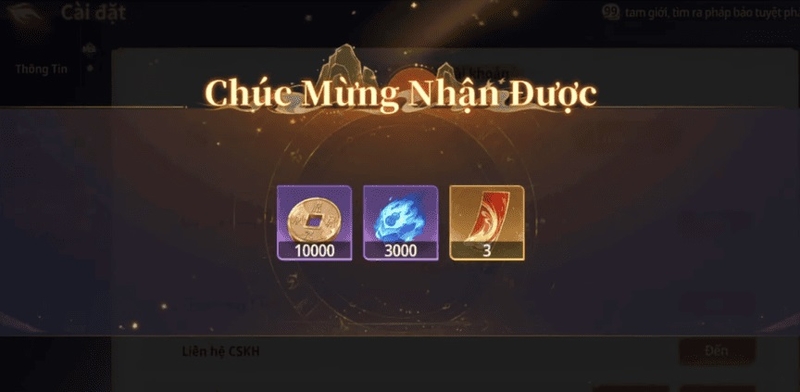 Làm sao để kiểm tra phần thưởng sau khi nhập mã code?