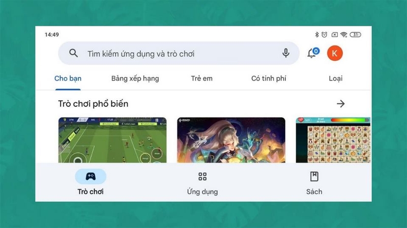 Mở Google Play Store để cài đặt game