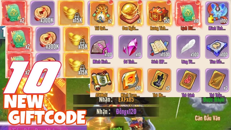 Code Huyễn Tưởng Tây Du đem đến những vật phẩm đặc biệt