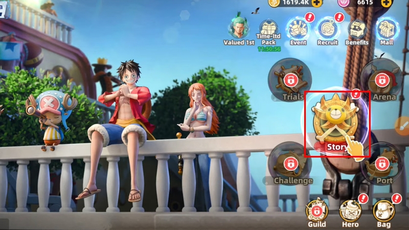 Nhấn vào biểu tượng Story