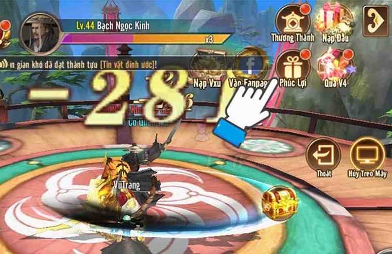 Quan sát menu game với nhiều danh mục